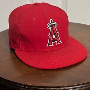 🔥⚾️ Los Angeles ANGELS New Era 59Fifty On Field Fitted Hat - Sz 7 1/4 - PERFECT